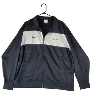 Nike Air Track Jacket Men's XXL Black White Zip Up Sportswear